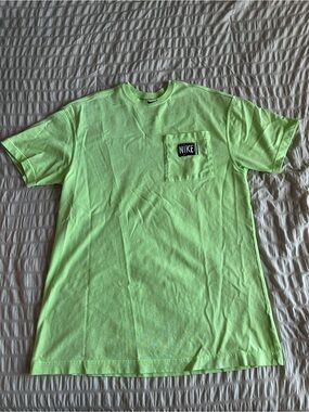 Nike Neon Green Oversized Pocket T-Shirt Dress (L)